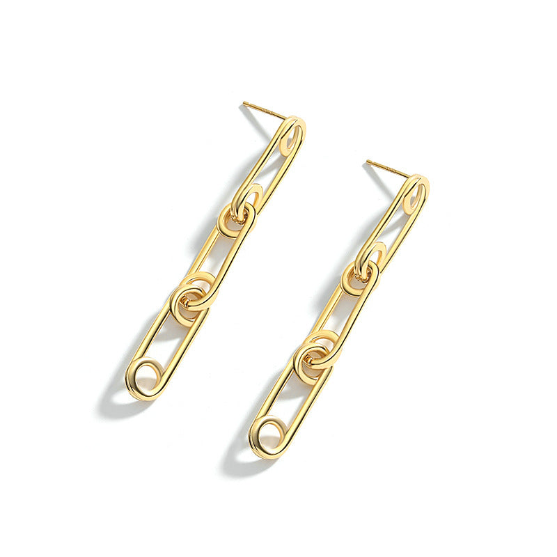 Yellow Gold Plated On 925 Sterling Silver Ember Drop Earrings