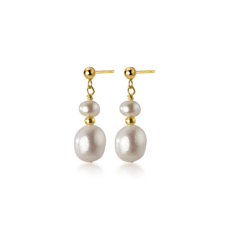 Yellow Gold Plated On 925 Sterling Silver Sarah Drop Earrings