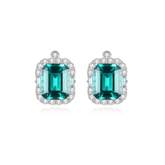 Silver Violet Earrings
