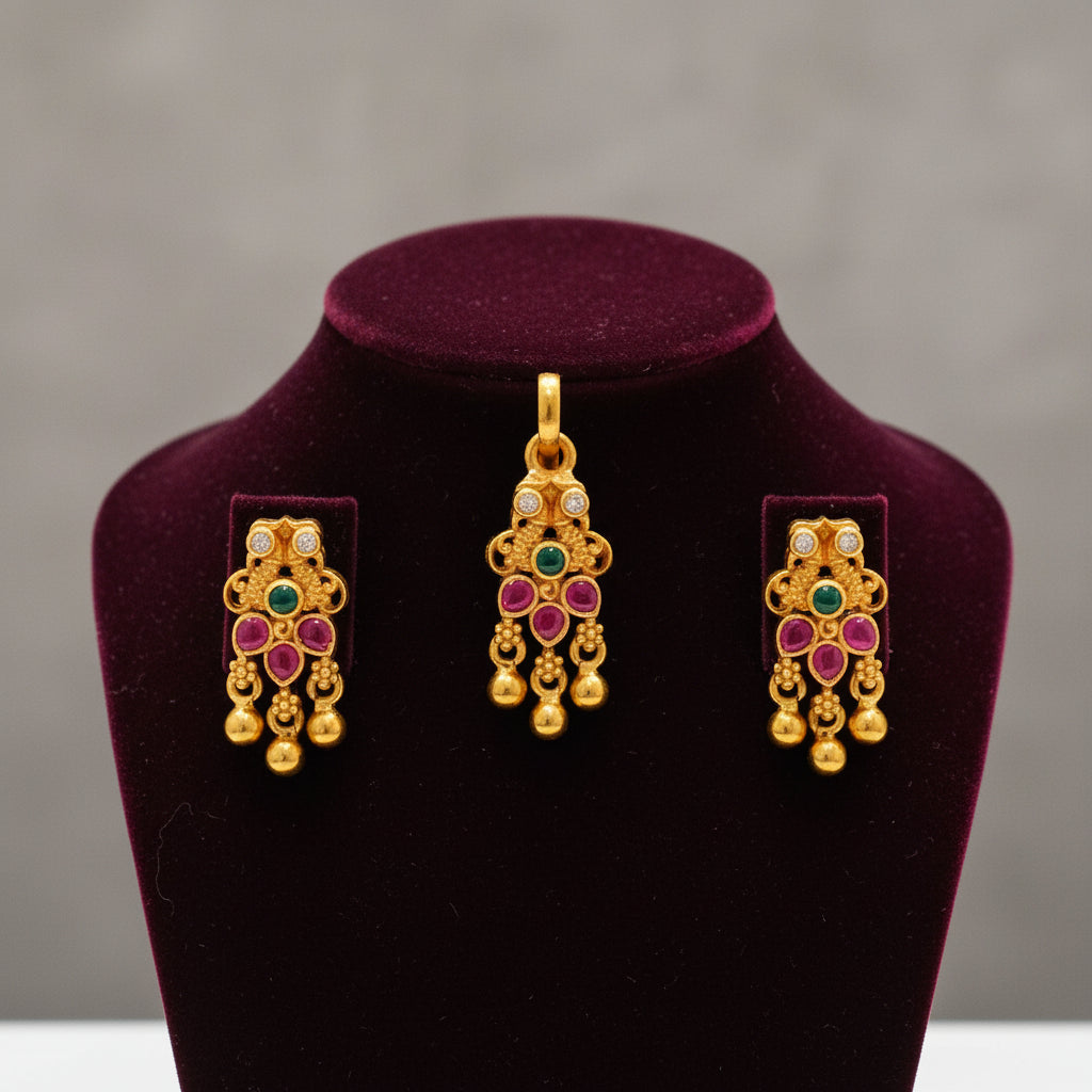 925 Silver Seema Pendant set