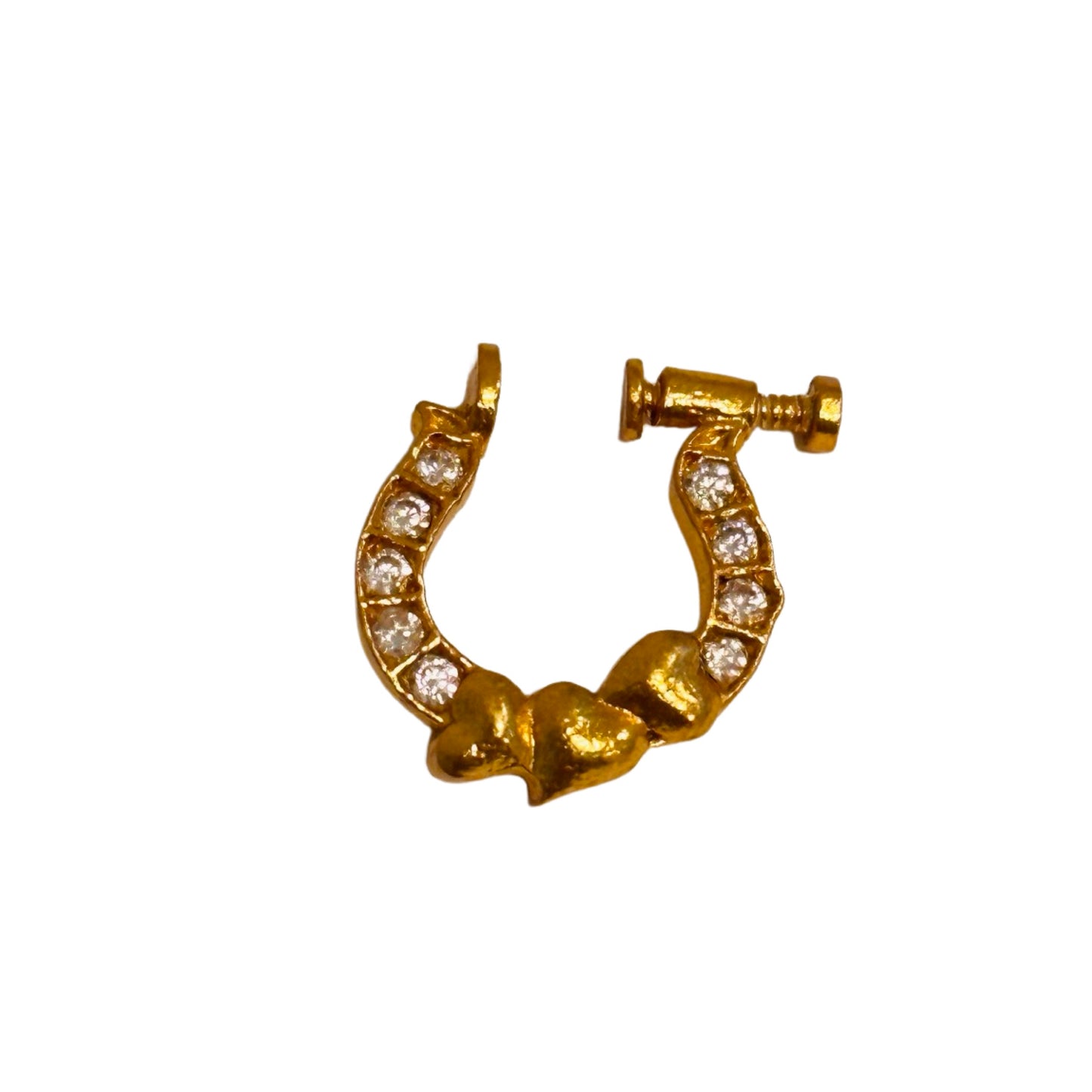 Oriyana-Silver kundan Nose Pin