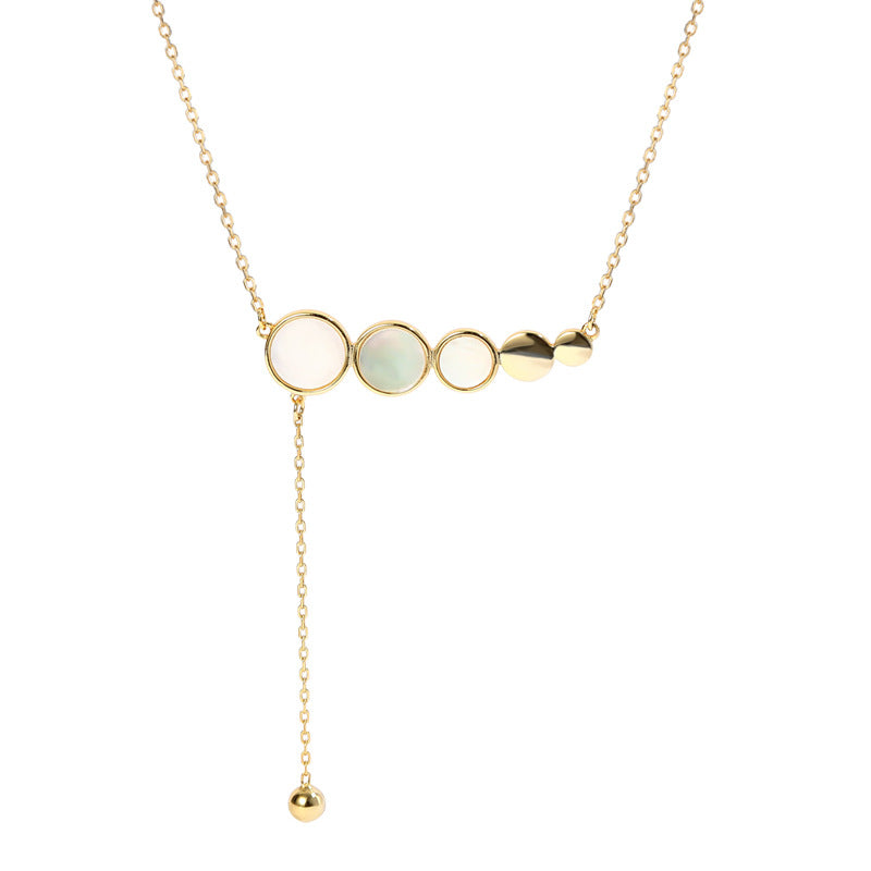 Gold Plated Silver White Shell Necklace