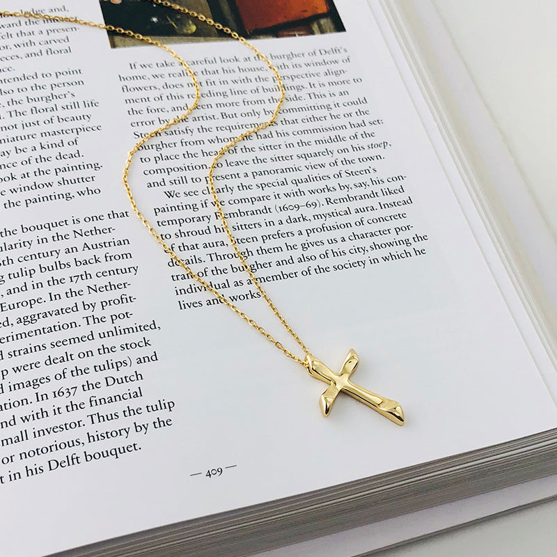 Gold Plated Silver Cross Necklace
