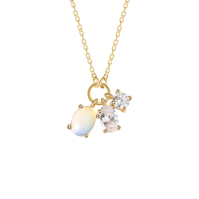 Gold Plated Three Little Story Necklace
