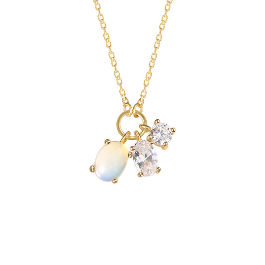 Gold Plated Three Little Story Necklace