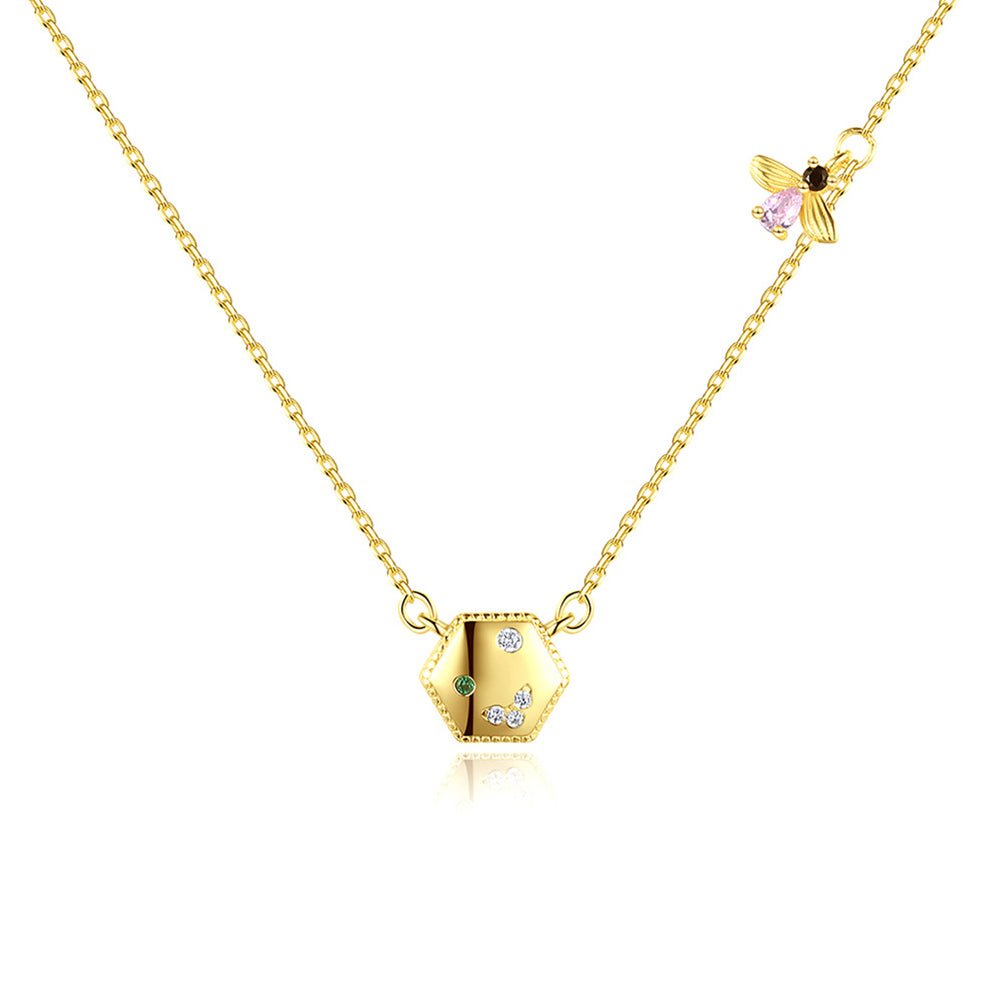 Gold Plated Silver Honey Bee Necklace