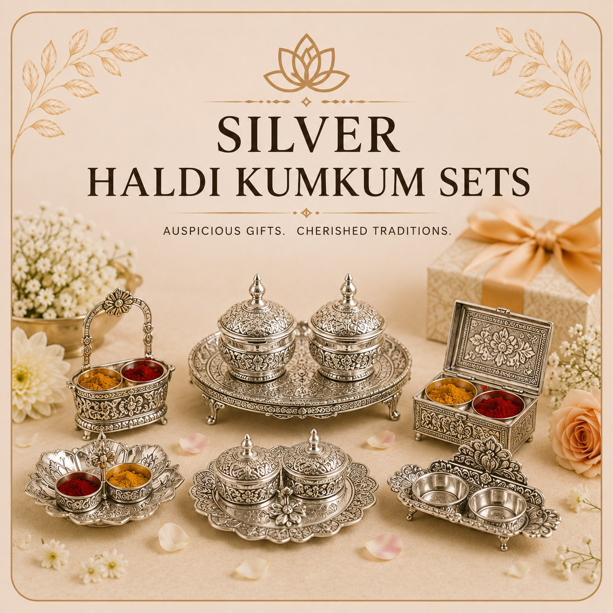 Silver Kumkum Boxes
