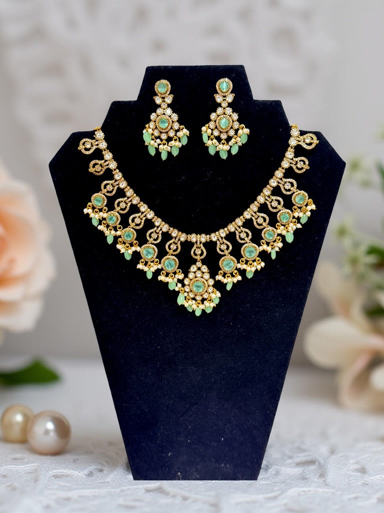 Deeksha Victorian Necklace and Earrings Set