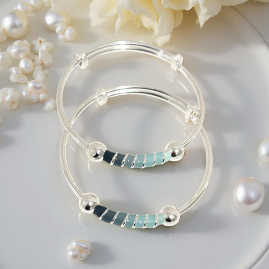 925 Silver Emma Enamel  Baby Bangle