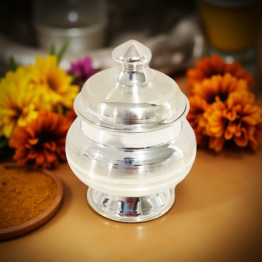 Plain Silver Kumkum Bharani