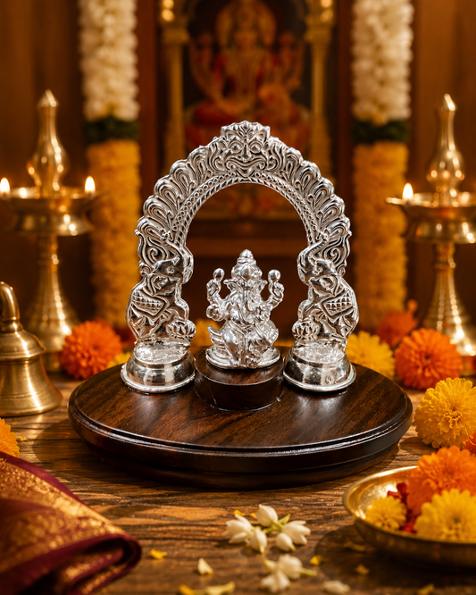 925 Silver Arch Ganesh Idol