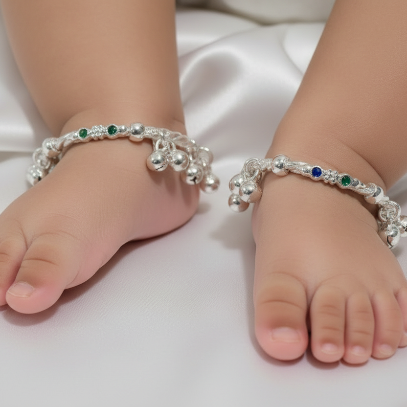 Anaya Silver New Born Anklet
