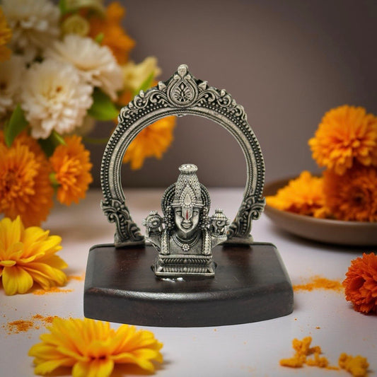 925 Silver Balaji Wooden Base