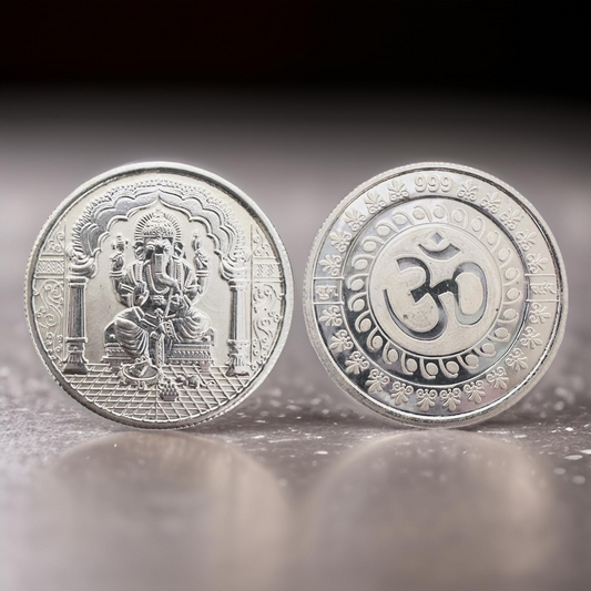 999 Finess 10gms Ganesh Silver Coin