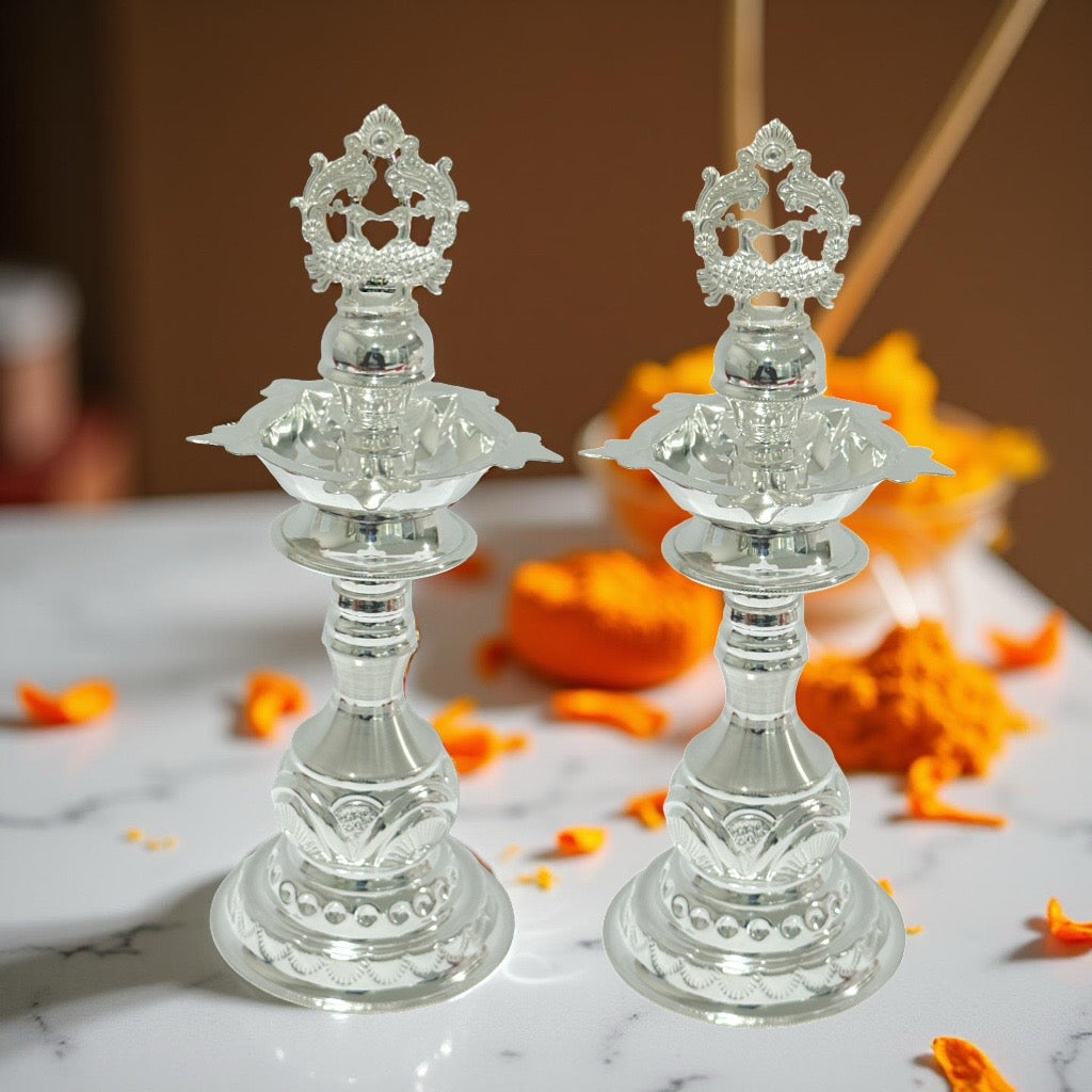 Deetya 925 Silver Diya Inches