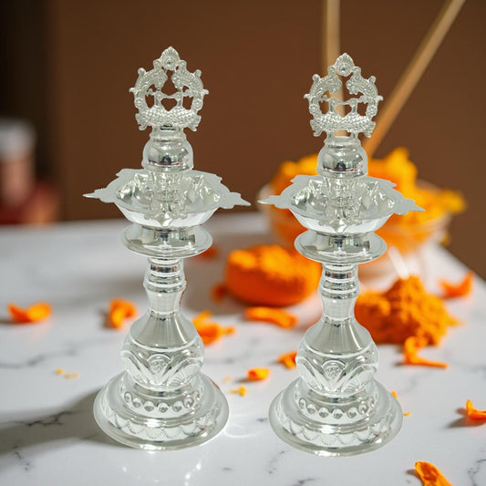 Deetya 925 Silver Diya Inches