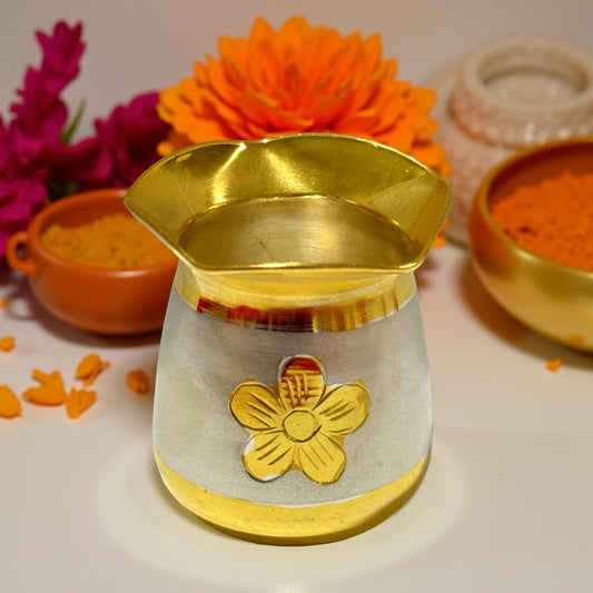 925 Silver Gold Plated Silver Kalash - 1.8 inches