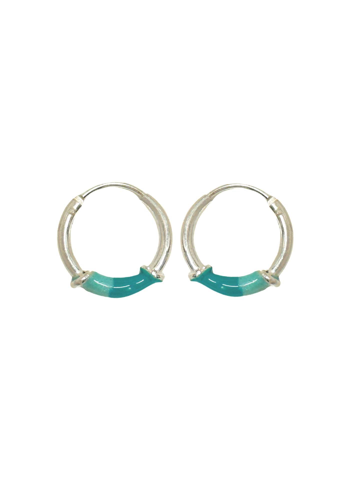 925 Sterling Silver Ana Epoxy Hoop Earring