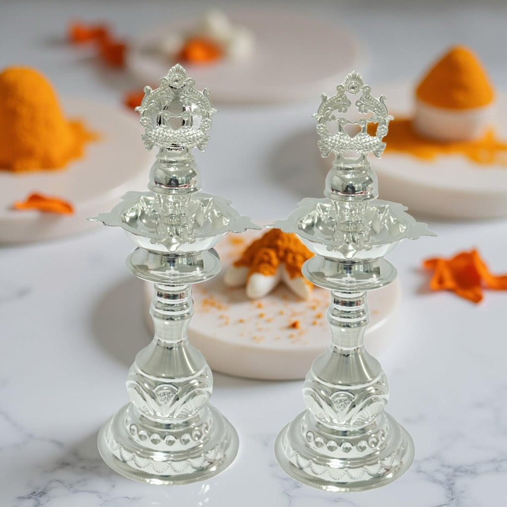 Deetya 925 Silver Diya Inches