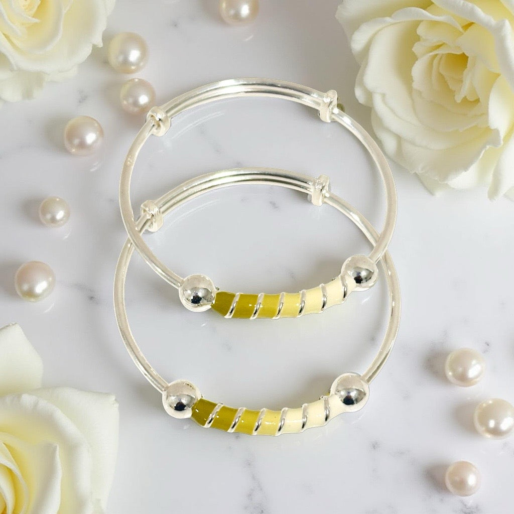 925 Silver Emma Enamel  Baby Bangle