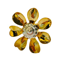 Gold Plated Silver Decorative Flower (5 PCs)