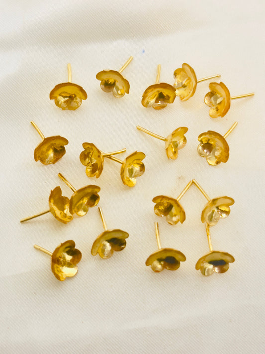 Gold Plated Silver Jasmine Astothram Flower 110 Count