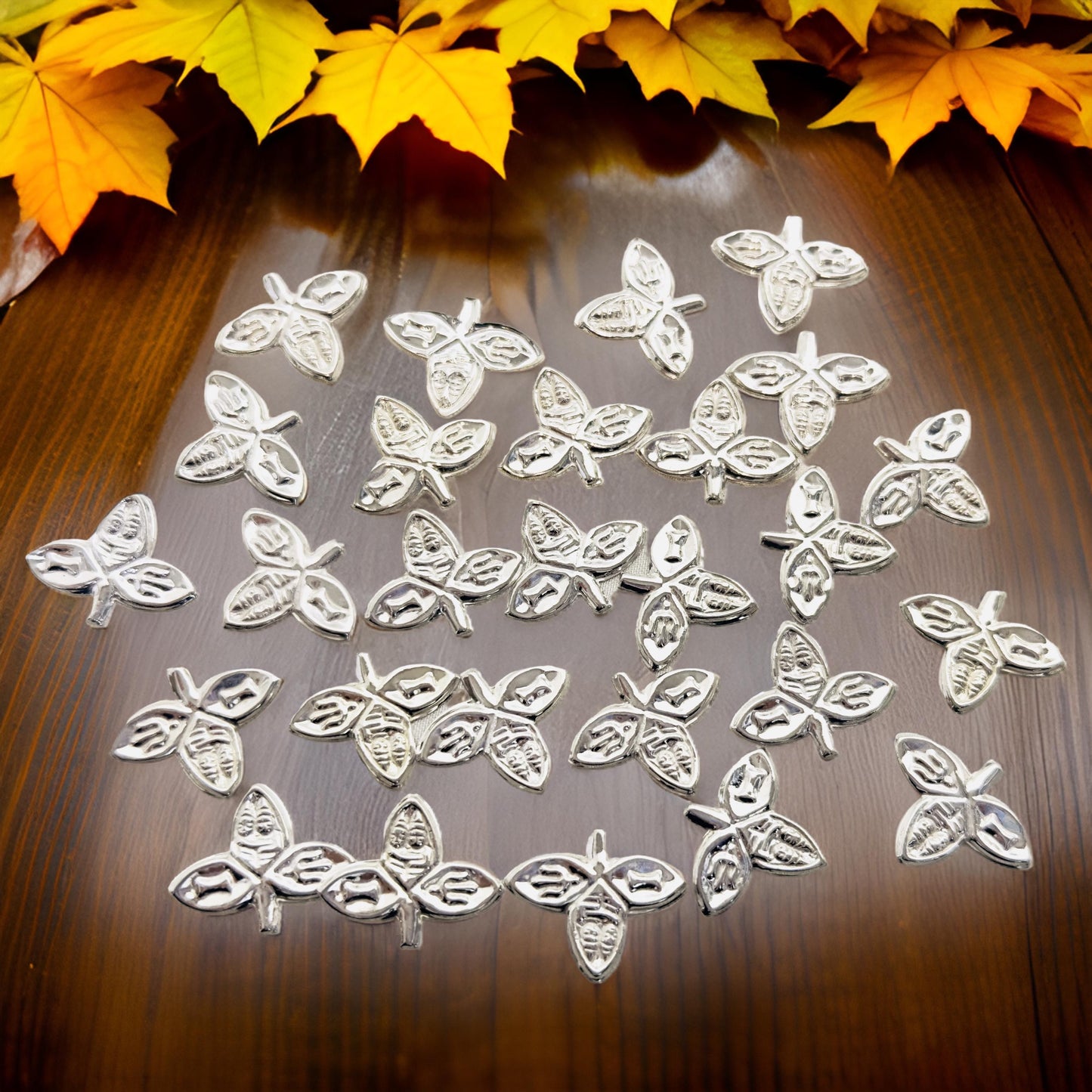 Silver Engraved Vilva Flowers 108 PCS