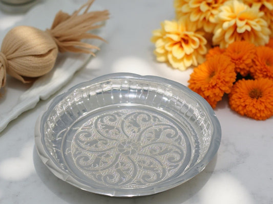 925 Silver Engraved Plate