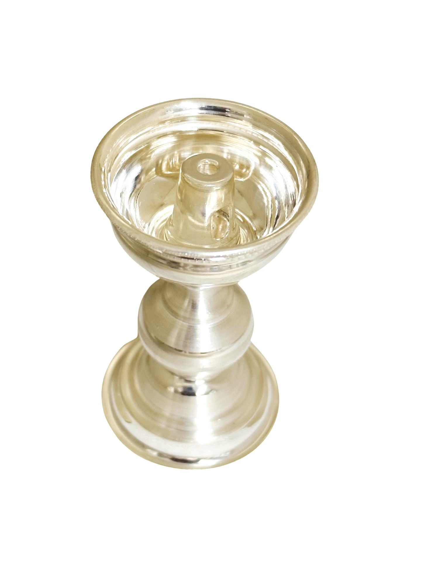 925 Silver Plain Cup  kuthuvilakku- Kundhulu 3 Inches