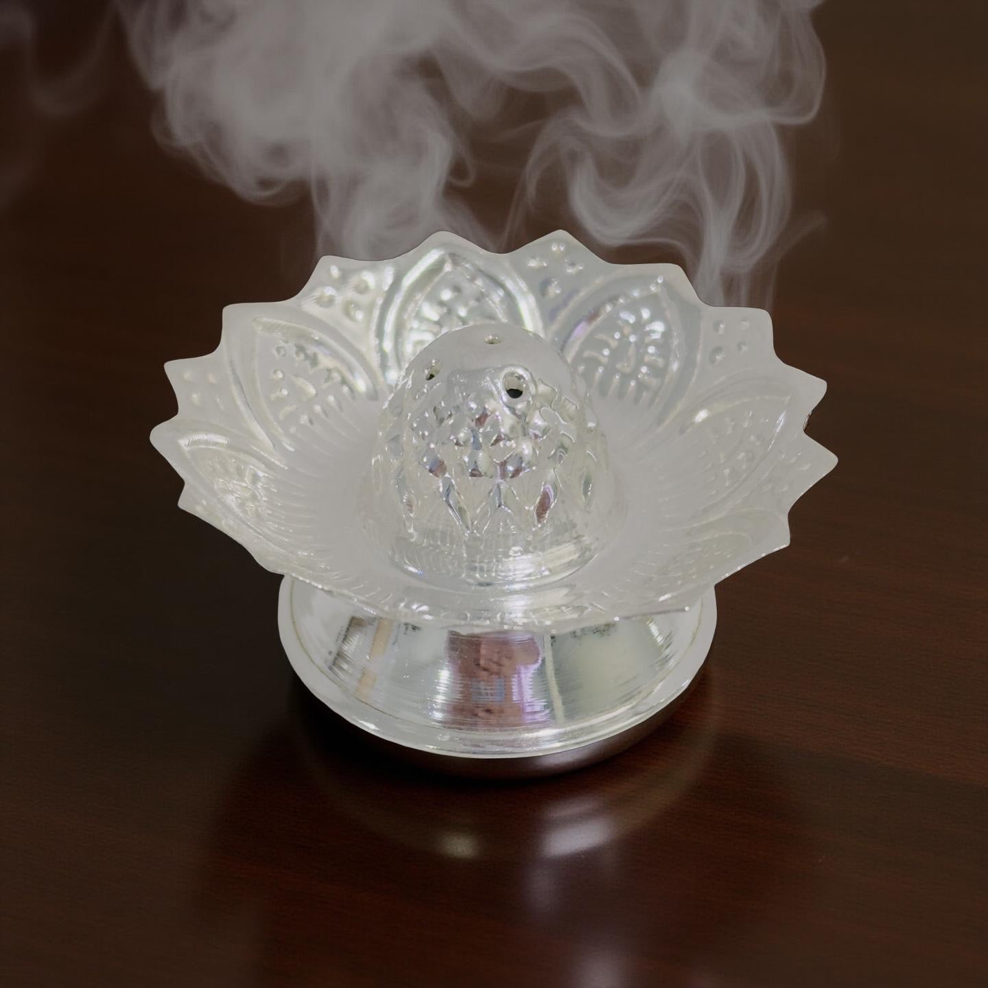 Silver Lotus Agarbathi Stand