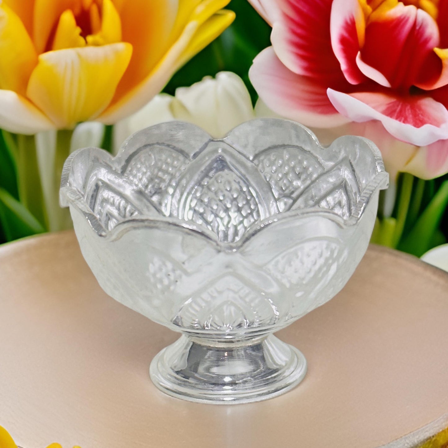 925 Silver Floral Chandan Cup