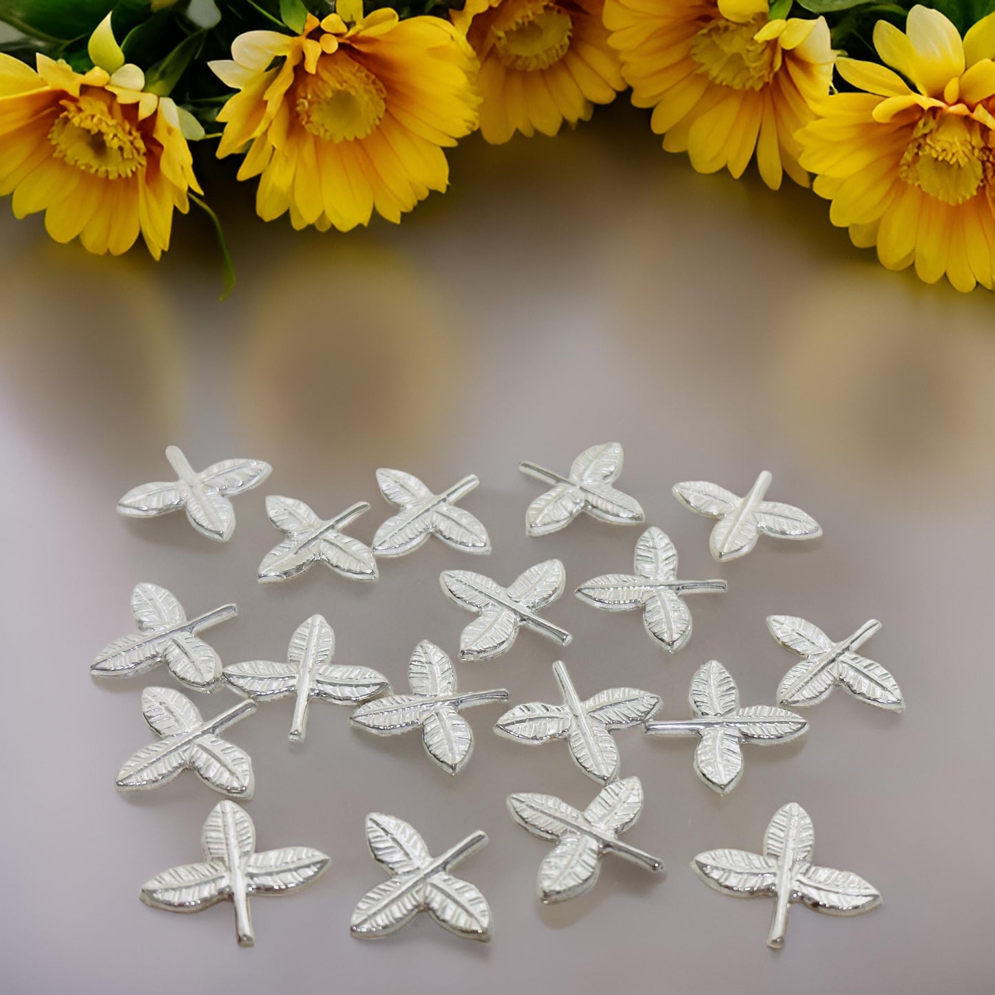 Silver Vilva Flowers 110 PCS