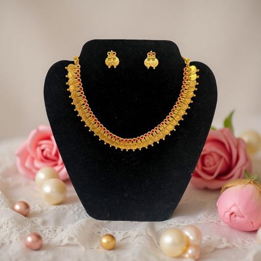 Lalitha Kaasu Necklace and Earrings Set