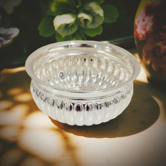 925 Silver Plain Silver Pumpkin Bowl