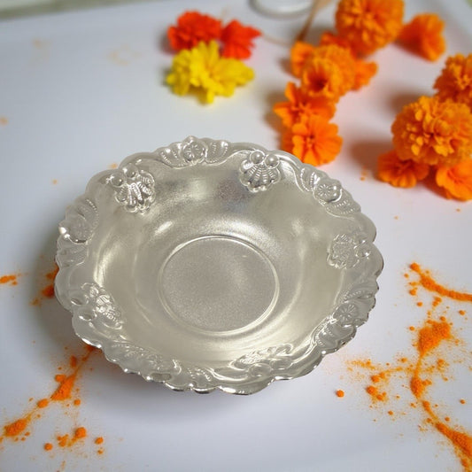 925 Silver Floral Bowl