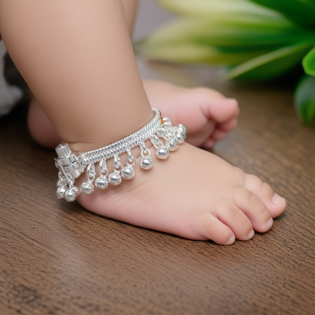 Suma Silver Baby Anklet