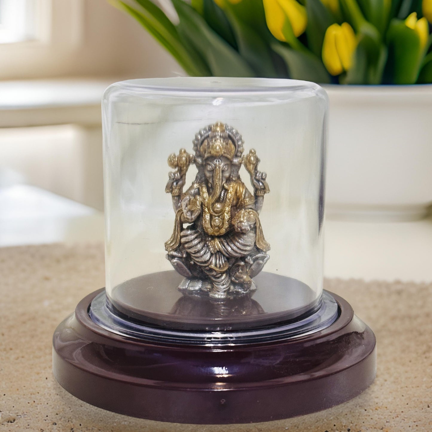 999 Silver Two Tone Vinayak Idol - 3 Inches