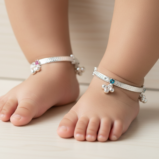 Vigna Silver Baby Anklet