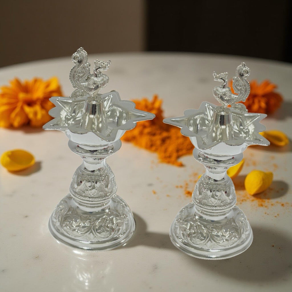 Divya 925 Silver Diya Inches
