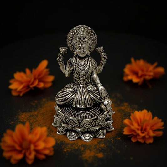 925 Silver Antique Lakshmi 3D Idol- 1.7 inches