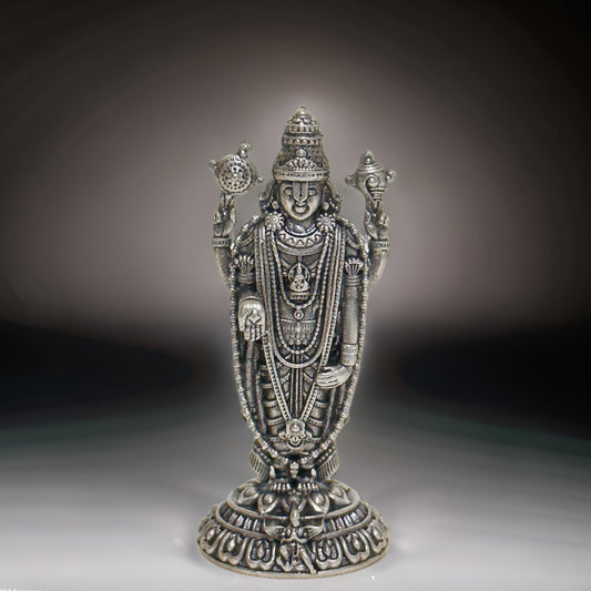 925 Antique Silver Venkateshwara Swamy  Idol-1.5 Inches