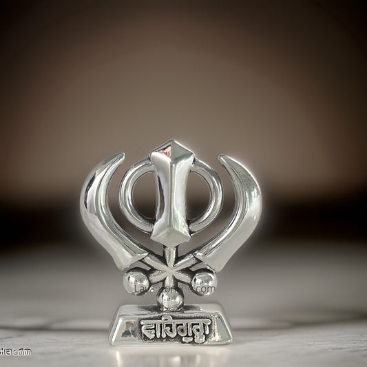 Antique 999 Fine Silver Khanda Idol