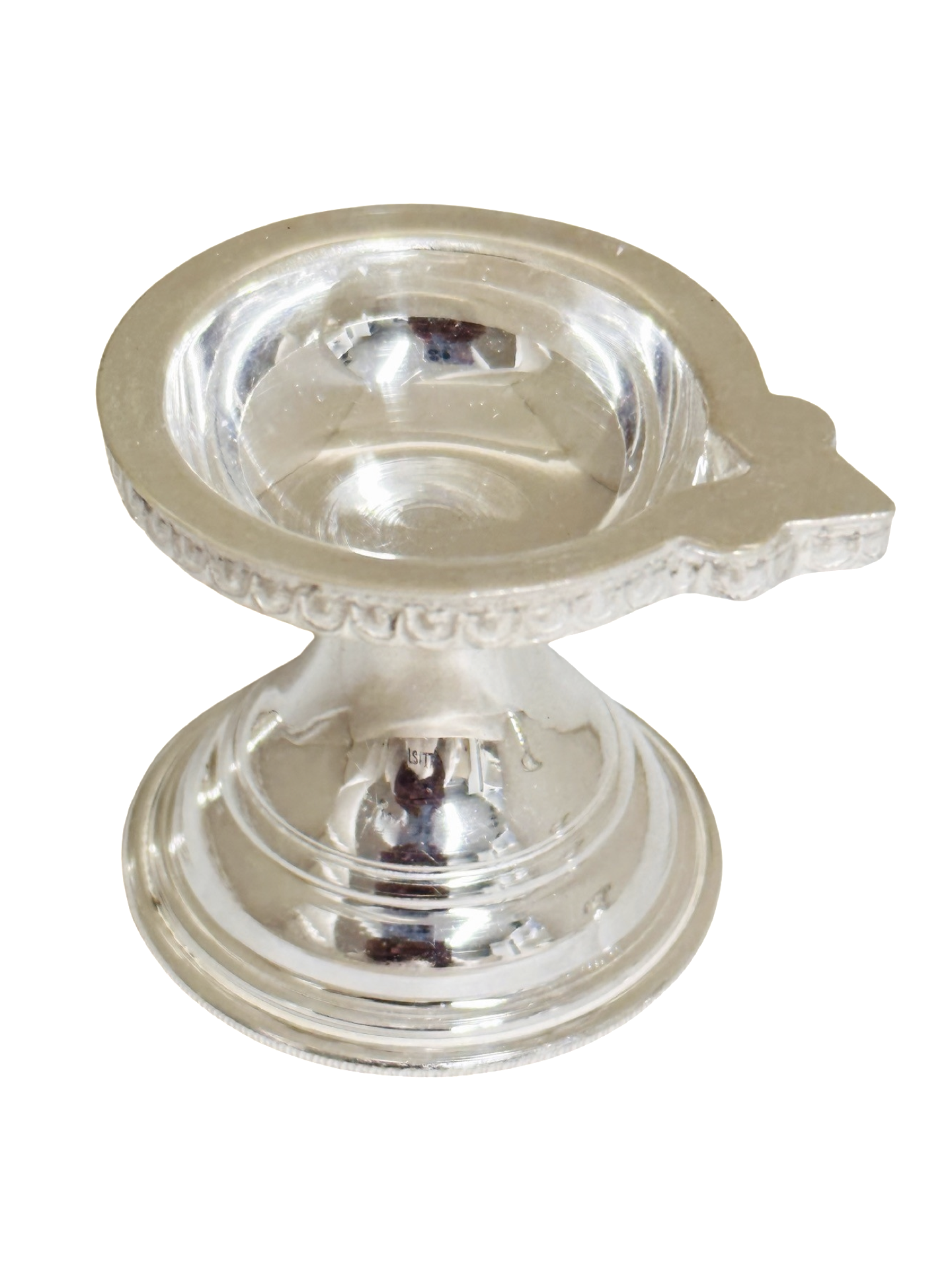 925 Silver Plain Deepam with Beak 1.75 inches