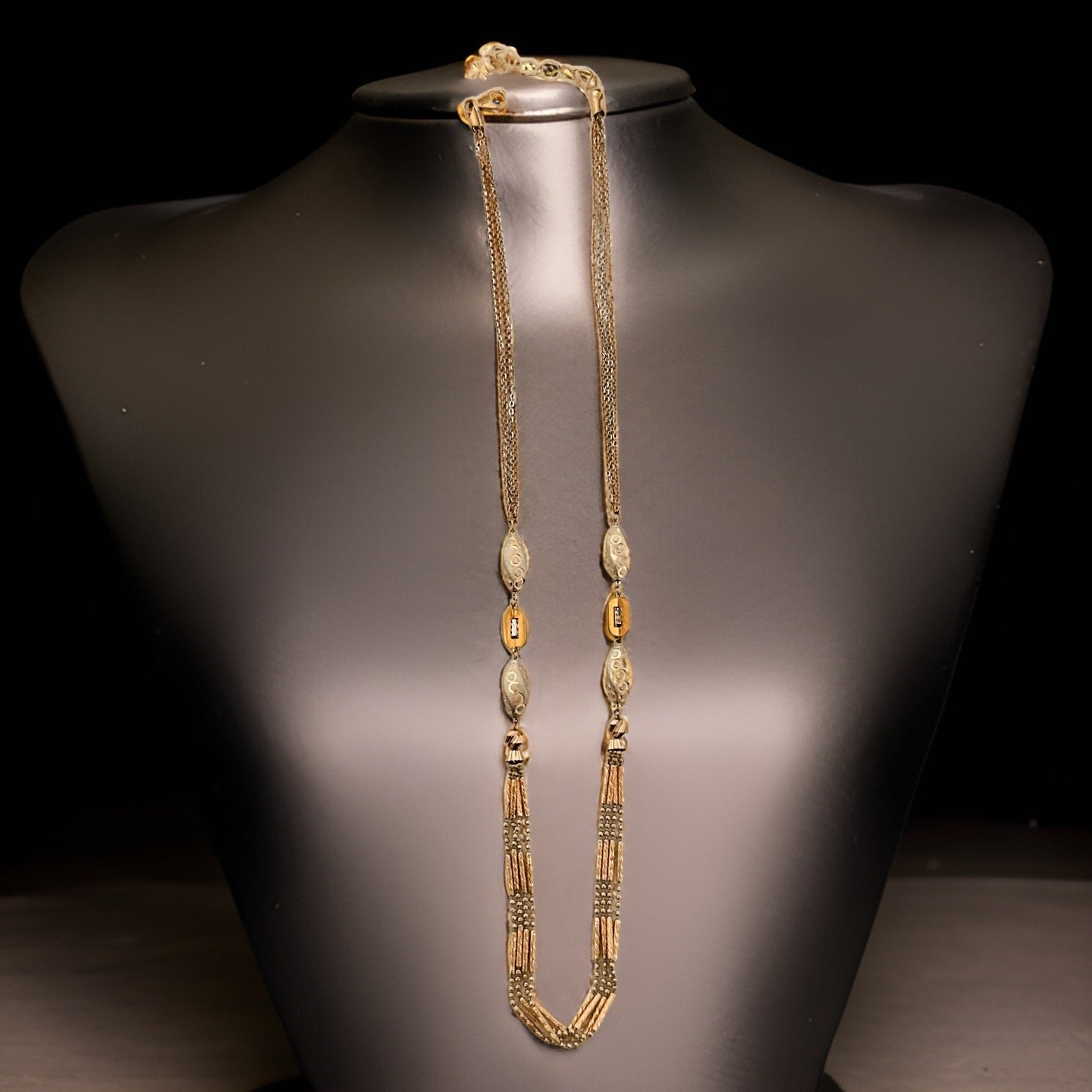 18KT Gold Rose Gold-Rhodium Two Tone layer Chain