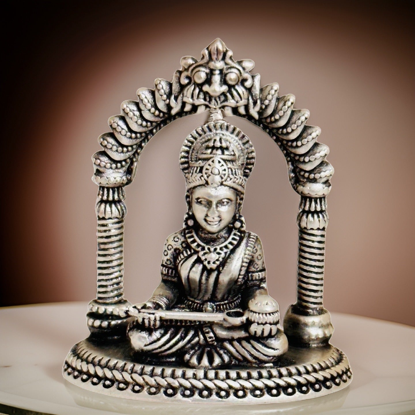 Antique Silver Annapoorani Idol-1.5 Inches