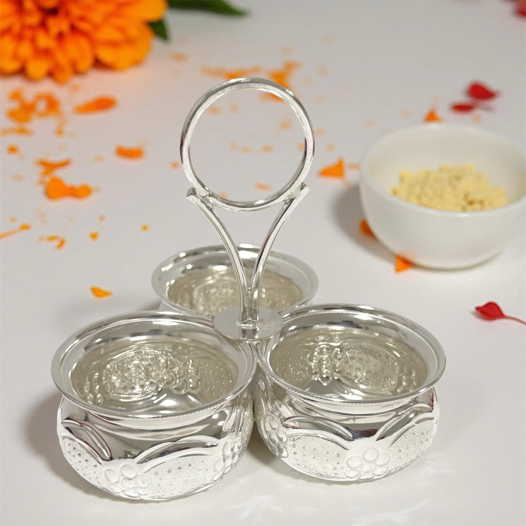 Rekha 925 Silver 3 Cup Panchwala