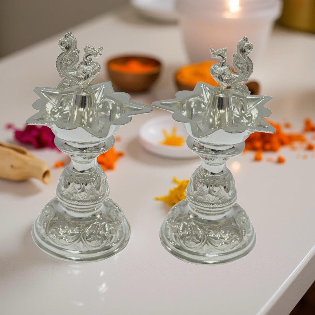 Divya 925 Silver Diya Inches