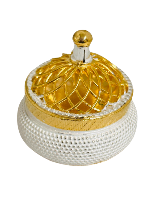 925 Silver Gold Plated Silver KumKum Box