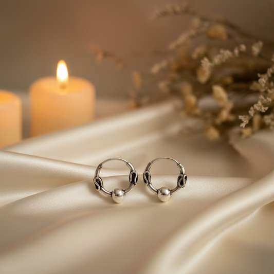 925 Sterling Silver Ana Bali Hoop Earring