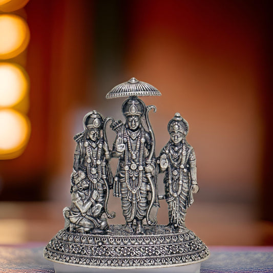 925 Antique Silver Ram Parivaar Idol-1.4 Inches